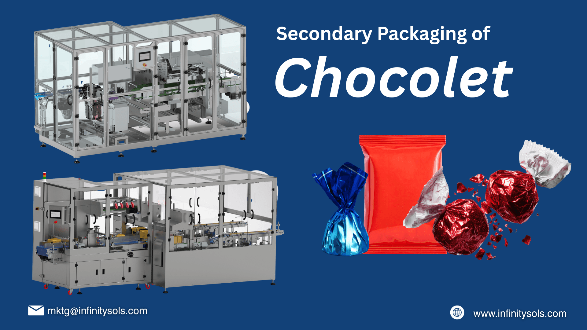 Secondary Packaging of Chocolate bar, candy, or praline