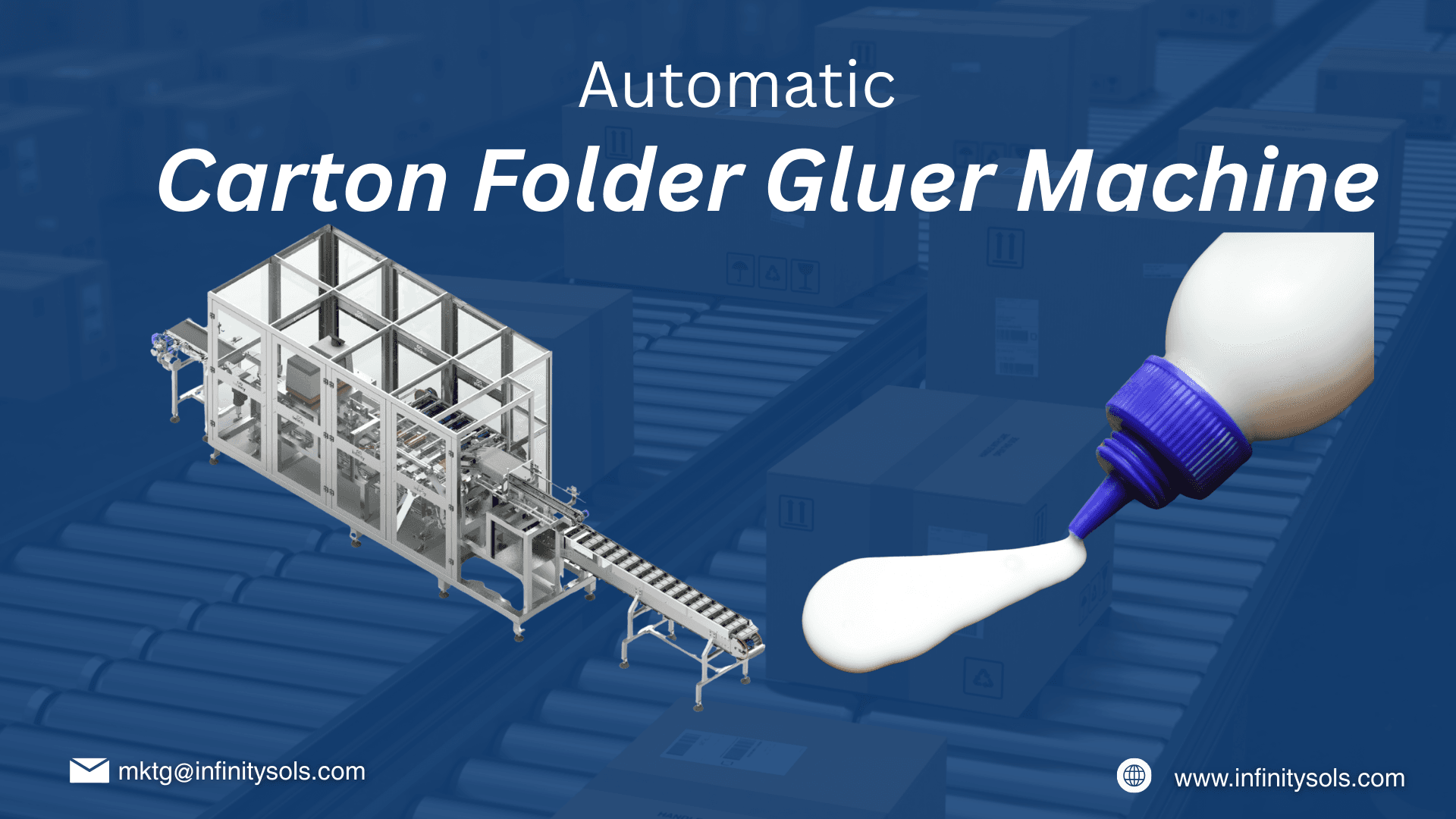 Automatic Cartoning Machine : fully folded & glued cartons