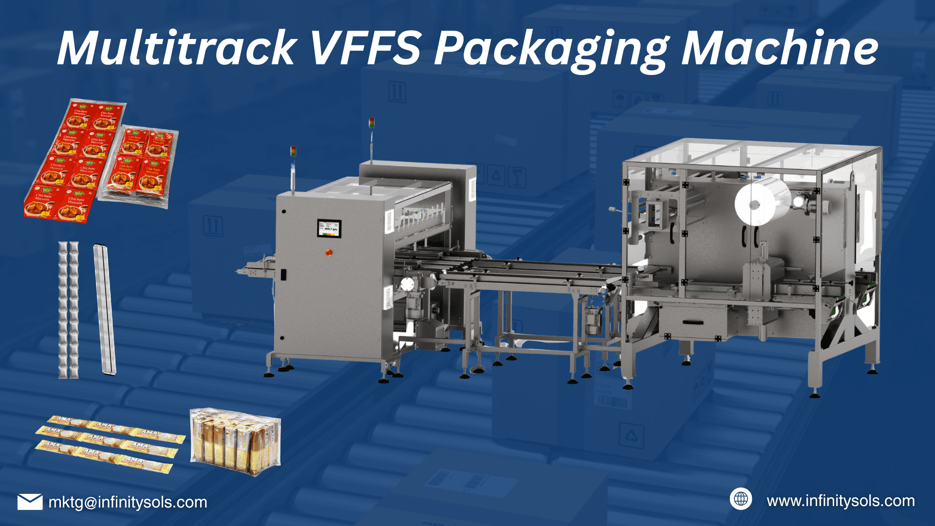 Multitrack VFFS Packaging : High-Speed Sachet Production