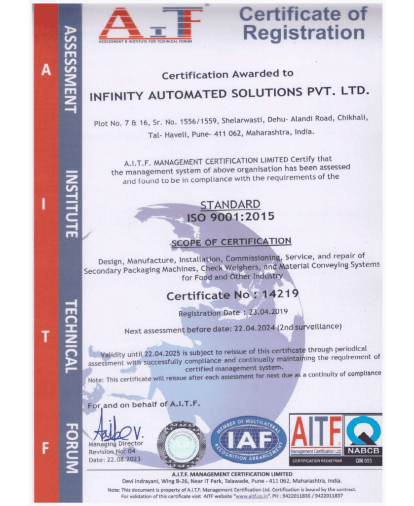 Infinity ISO Certificate 1 1